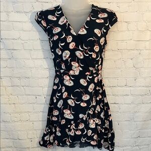 J. Mercantile Floral Faux Wrap Dress - Blue and White floral